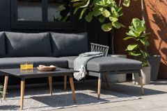Outdoor Gartenlounge IPANEMA 240cm anthrazit Aluminium Teakholz wetterfest