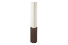 Stilvolle Stehlampe PARIS CLASSIC 160cm weißer Stoffschirm dunkelbrauner Fuß