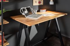Massiver Bartisch CASTLE 120cm Wildeiche natur Stehtisch Industrial Design