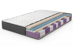 Ergonomische Matratze CLOUD FLEX 180x200cm dunkelgrau Tonnentaschenfederkern 9-Zonen