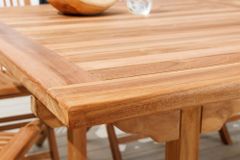Ausziehbarer Gartentisch EMPIRE TEAK 170-230cm natur Teakholz massiv wetterfest