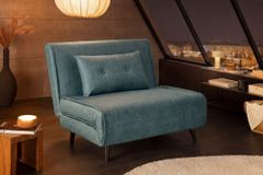 Schlafsessel SMART MULTIFUNCTION 100cm petrol Vogue Seiden Samtstoff