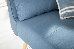 Design Schlafsofa DIVANI 220cm hellblau Strukturstoff Scandinavian 3-Sitzer mit Bettfunktion