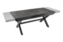 Ausziehbarer In- und Outdoor Esstisch EMPIRE 180-240cm anthrazit Keramik Gartentisch