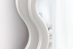 Design Wandspiegel CURVY 160cm weiß