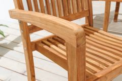 Massiver Gartenstuhl EMPIRE TEAK natur Teakholz stapelbar