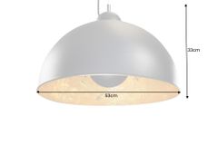 Industrial Design Hängelampe STUDIO 55cm schwarz Blattgold-Optik Hängeleuchte