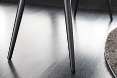 Design Sitzbank BOUTIQUE 100cm beige Cord schwarze Metallbeine Polsterbank