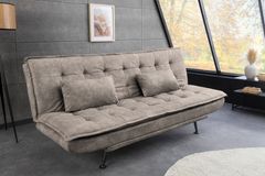 Modernes Schlafsofa JAZZ 190cm antik taupe Microfaser 3-Sitzer Couch