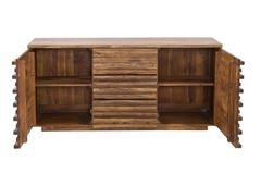 Massivholz Sideboard RELIEF 160cm braun Sheesham stone finish Kommode mit Schubladen