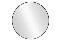Runder Wandspiegel PORTRAIT 75cm schwarz mit Metallrahmen