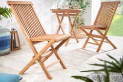 Massiver Gartenstuhl EMPIRE TEAK Teakholz klappbar Hochlehner wetterfest