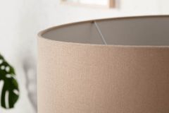 Handmade Stehlampe ROUSILIQUE 180cm beige Treibholzlampe Leinenschirm Baumstamm