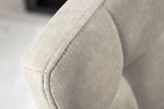 Retro Design Stuhl MODENA stone grau mit Ziersteppung