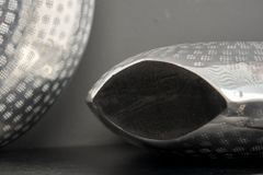 Elegantes Vasen 2er Set ORIENTAL 44cm silber im Grid Hammerschlag Design