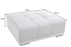 Moderner Hocker ELEGANCIA 110cm anthrazit Cord Fußhocker Sitzhocker
