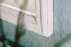 Design Wandspiegel CASTILLO 100cm weiß Landhausstil Fensterspiegel Rundbogen Shabby Chic