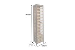 Authentisches Weinregal BODEGA 190cm natur Pinienholz Flaschenregal Schubladen
