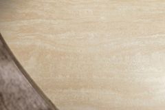 2er Set Couchtische OSAKA 120cm champagner greige Travertin Keramik Walnuss