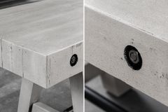 Industrial Sitzbank FINCA 200cm grau Pinie recyceltes Massivholz Eisen