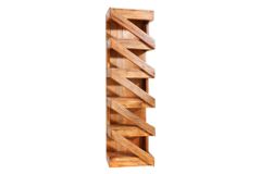 Massives Weinregal MAKASSAR 80cm recyceltes Teakholz für 5 Flaschen Wandregal
