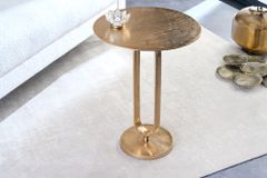 Runder Beistelltisch ELEGANCE 60cm gold Metall Aluminium handmade