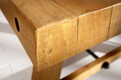 Massiver Esstisch FINCA 240cm vintage braun recyceltes Pinienholz Industrial Design