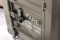 Container-Schrank GLOBETROTTER 50cm anthrazit Metall Nachttisch Beistellschrank