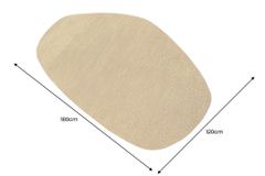 Design Teppich ORGANIC 180x120cm senfgelb Hochflor Indoor-Teppich organische Form