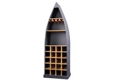 Massivholz Weinregal SEVEN SEAS 180cm anthrazit natur Mango Flaschenregal