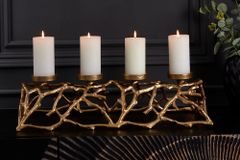 Eleganter Kerzenhalter ABSTRACT 60cm gold für 4 Kerzen