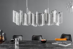 Extravagante Hängeleuchte ROYAL 120cm silber Hängelampe