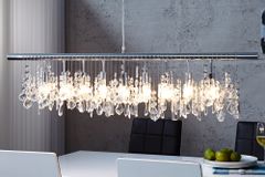 Extravagante Hängelampe DIAMONDS XL 120cm Kristall Lampe mit 9 Leuchten
