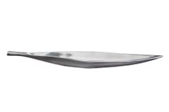 Handgearbeitete Deko Schale SILVER LEAF 60cm silber Aluminium