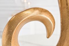 Moderne Vase WAVE 47cm gold Aluminium poliert Dekoration