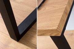 Design Schreibtisch OAK DESK 120cm Eiche Vintage Metallgestell schwarz