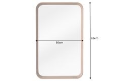 Moderner Wandspiegel AMSTERDAM 80cm natur Eiche Massivholz handmade