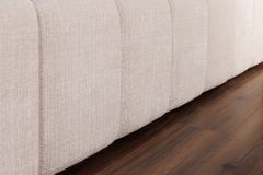 Boxbett SAVOY 180x200cm weiß Chenille Cremona mit Lattenrost und Stauraum