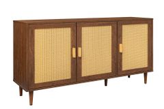 Design Sideboard VIENNA 120cm braun Wiener Geflecht Kommode