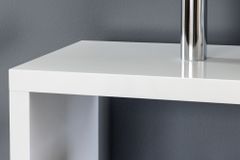 Design Regal SNAKE 165cm weiß Bücherregal Hochglanz mit fünf Böden