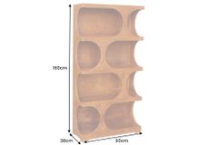 Abstraktes Regal ART AMBIENTE 180cm kupfer Beton Edelrost-Look Standregal