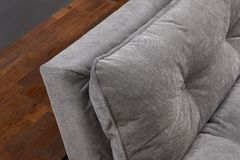 Modernes Schlafsofa COCOONING 190cm grau Chenillestoff 3-Sitzer Couch