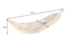 Design Deko Schale GOLD LEAF 65cm gold Blatt Design Metall Handarbeit