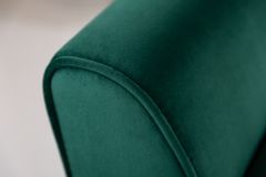 Elegante Sitzbank SCARLETT 90cm smaragdgrün Samt mit Armlehnen