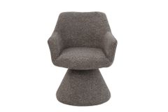 Drehbarer Stuhl AMBIENTO braun Strukturstoff 180° mit Auto-Return Polsterstuhl
