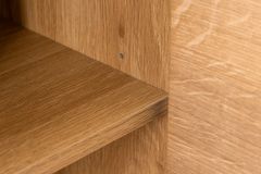 Modernes Sideboard ATELIER 160cm natur Eiche schwarz Metall vier Fächer
