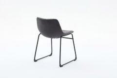 Industrial Design Stuhl DJANGO grau Cord mit Metallgestell