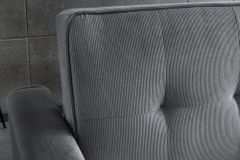 Ausziehbares Schlafsofa SMART 180cm grau Cord 2-Sitzer Couch mit Nosagfederung