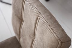 Industrial Freischwinger Stuhl MODENA vintage taupe mit Ziersteppung