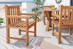 Massiver Gartenstuhl EMPIRE TEAK natur Teakholz Outdoor